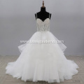 Customized Plus Size Applique beads A line Bride Wedding Dress